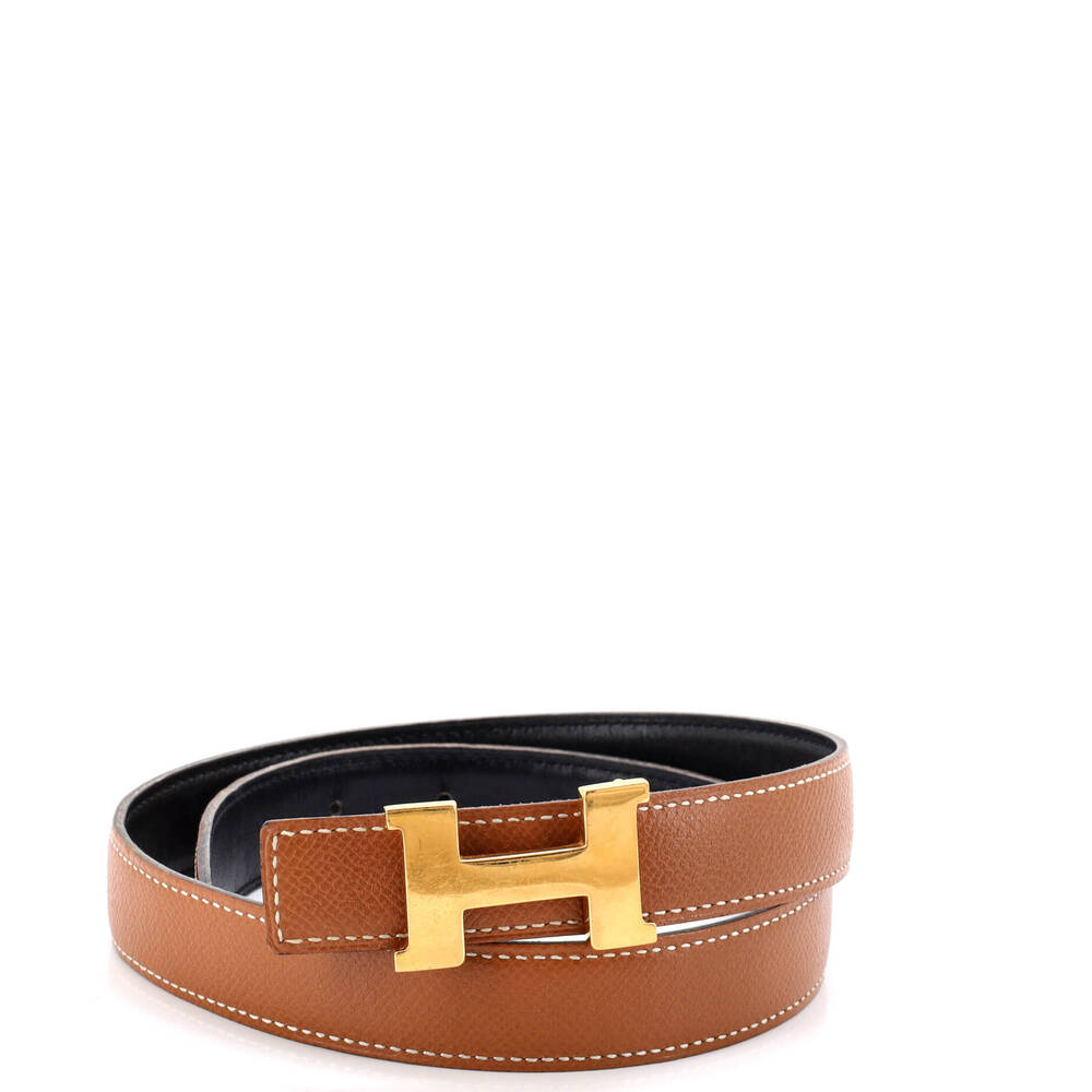 Hermes Thin Constance Reversible Belt Leather